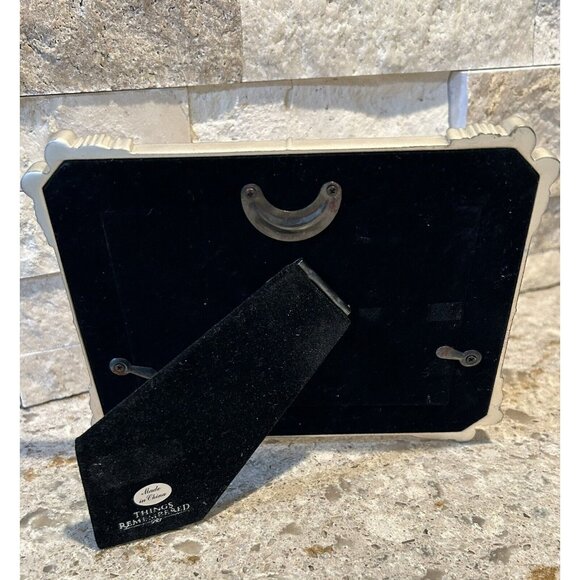 Picture Frame Swarovski Crystals Swirled Gold Enamel Picture Frame - Picture 5 of 7